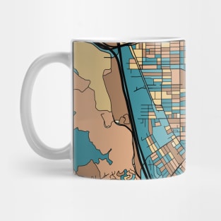 Glendale Map Pattern in Mid Century Pastel Mug